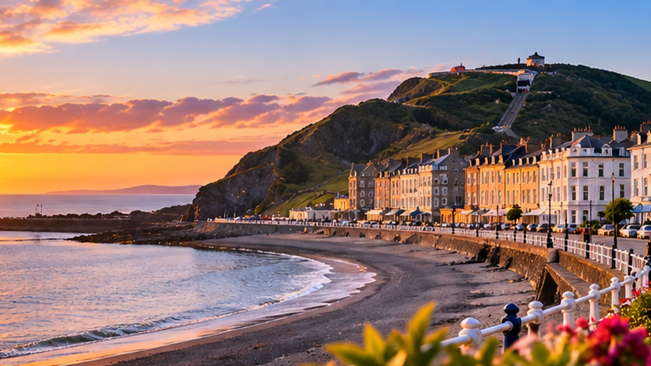 Aberystwyth seafront and Cardigan Bay