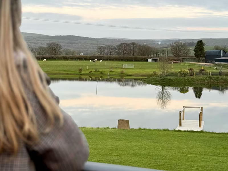 Lake view at Brynhyfryd Farm near Llandeilo