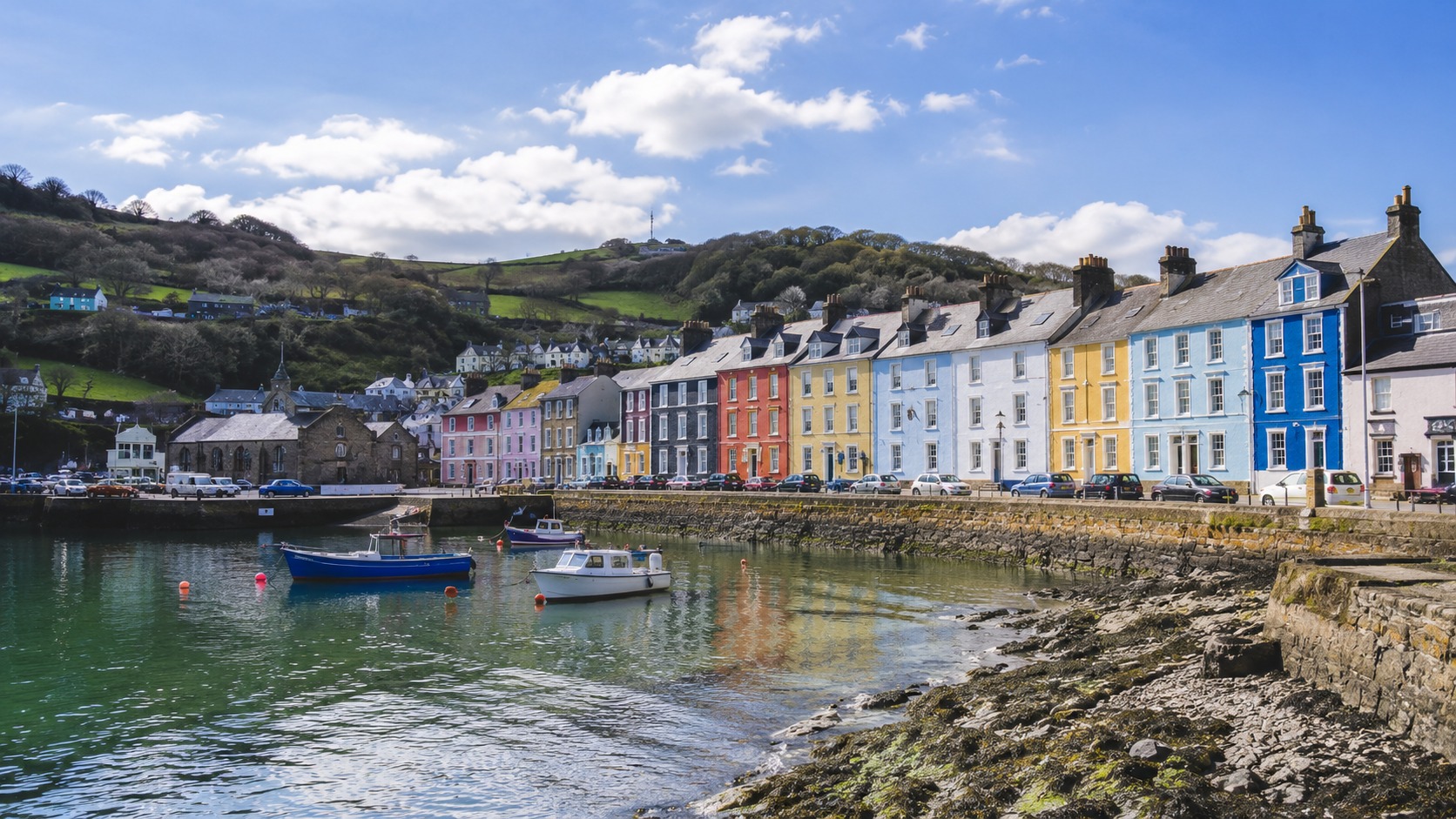 Aberaeron harbour in West Wales