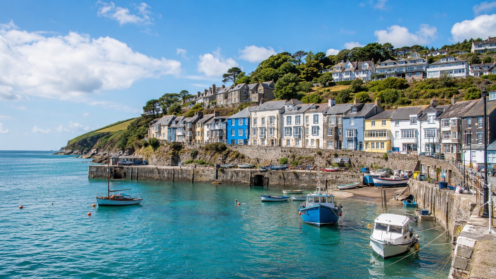 New Quay harbour on Cardigan Bay