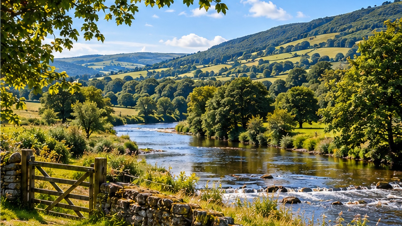 Tywi Valley countryside in Carmarthenshire