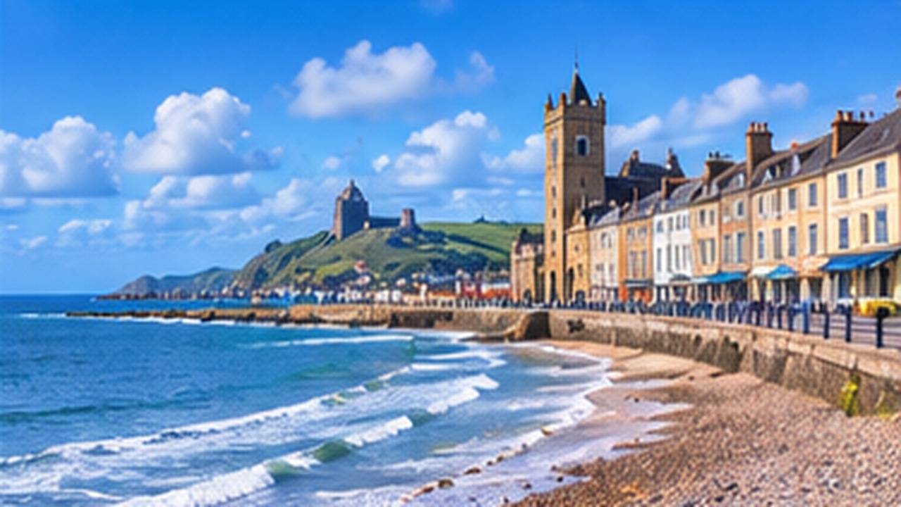 Aberystwyth promenade and coastline
