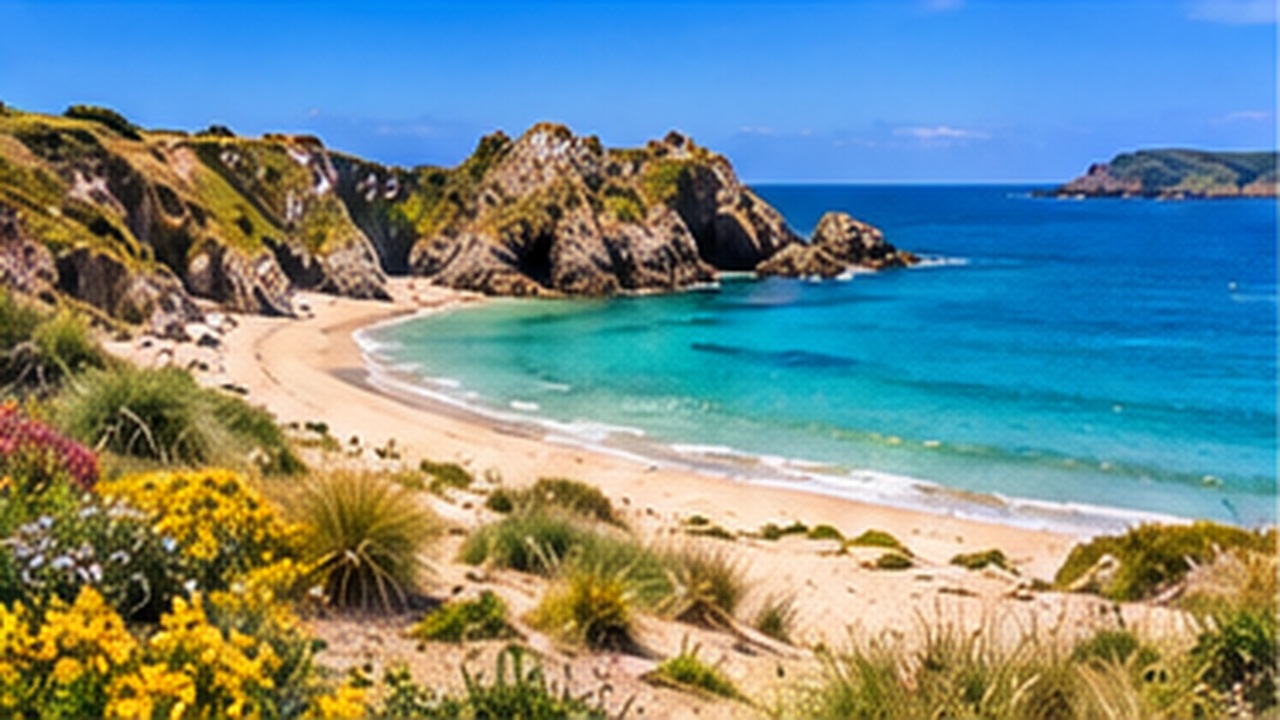 Sandy beach on Anglesey