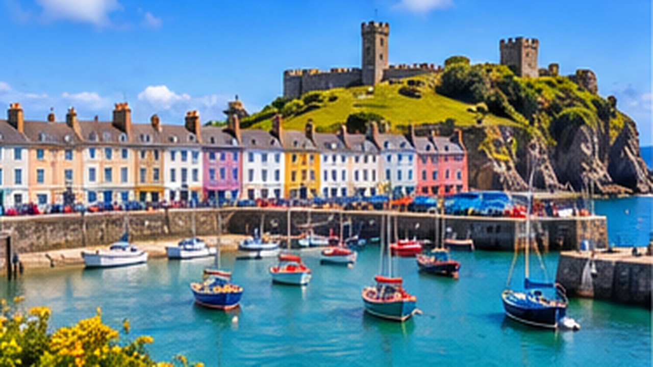 Tenby harbour and coast
