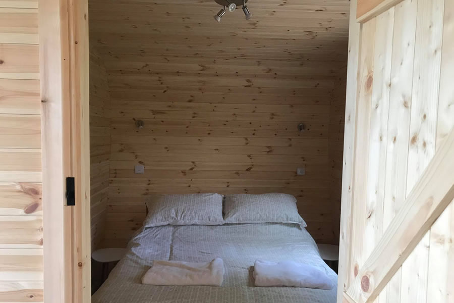 Double bedroom at The Cothi Pod