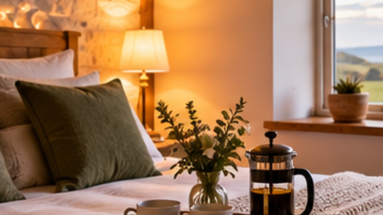 Romantic evening at a Welsh holiday retreat