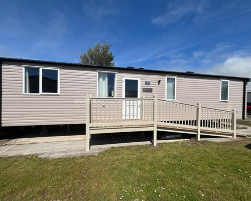 Enclosed front decking and access ramp at Elms 26