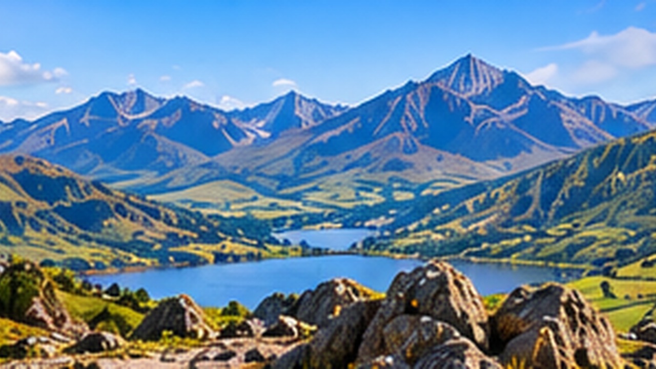 North Wales coast and mountains