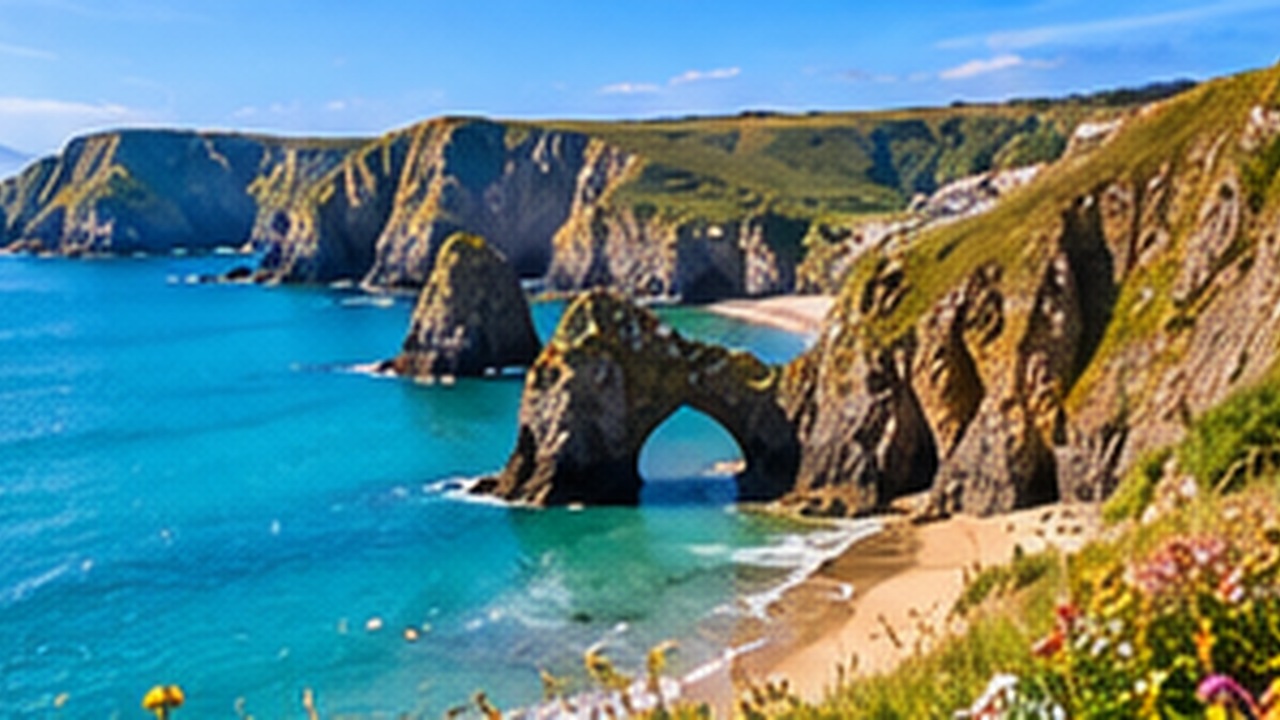 Pembrokeshire coast in Wales
