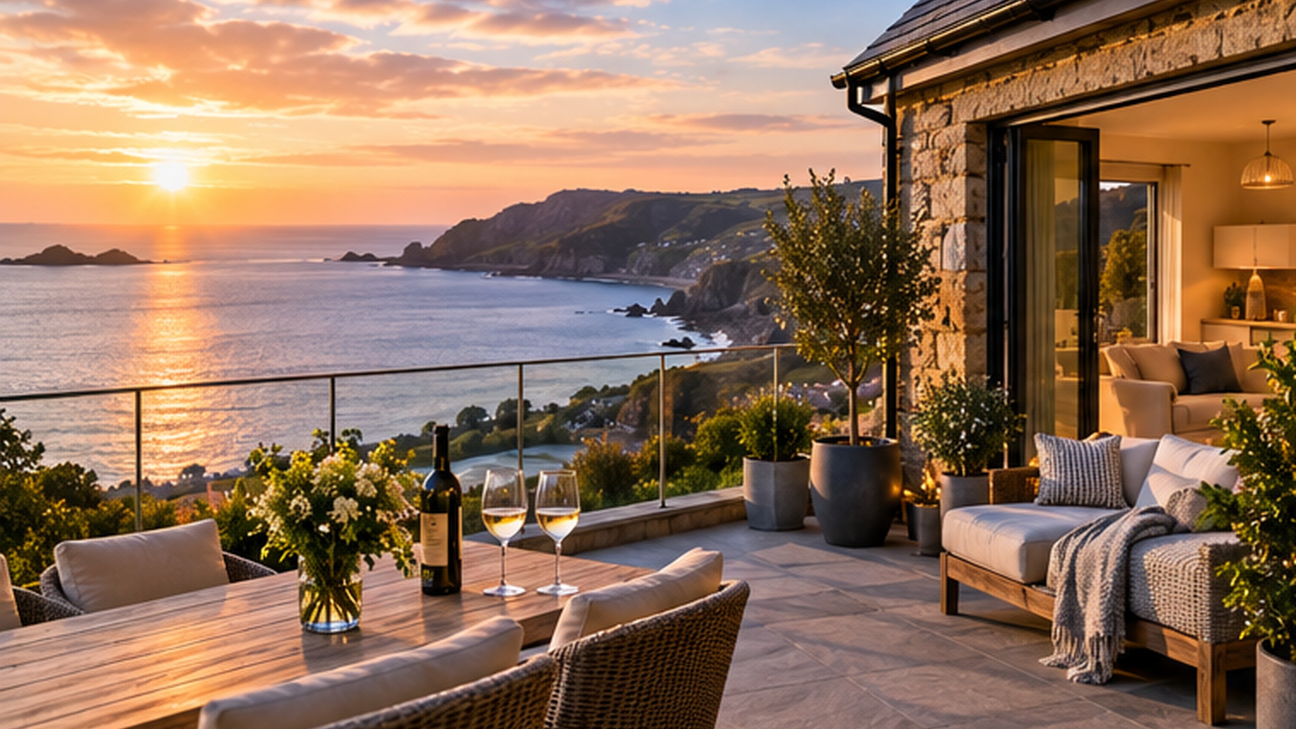 Luxury holiday accommodation overlooking Welsh countryside