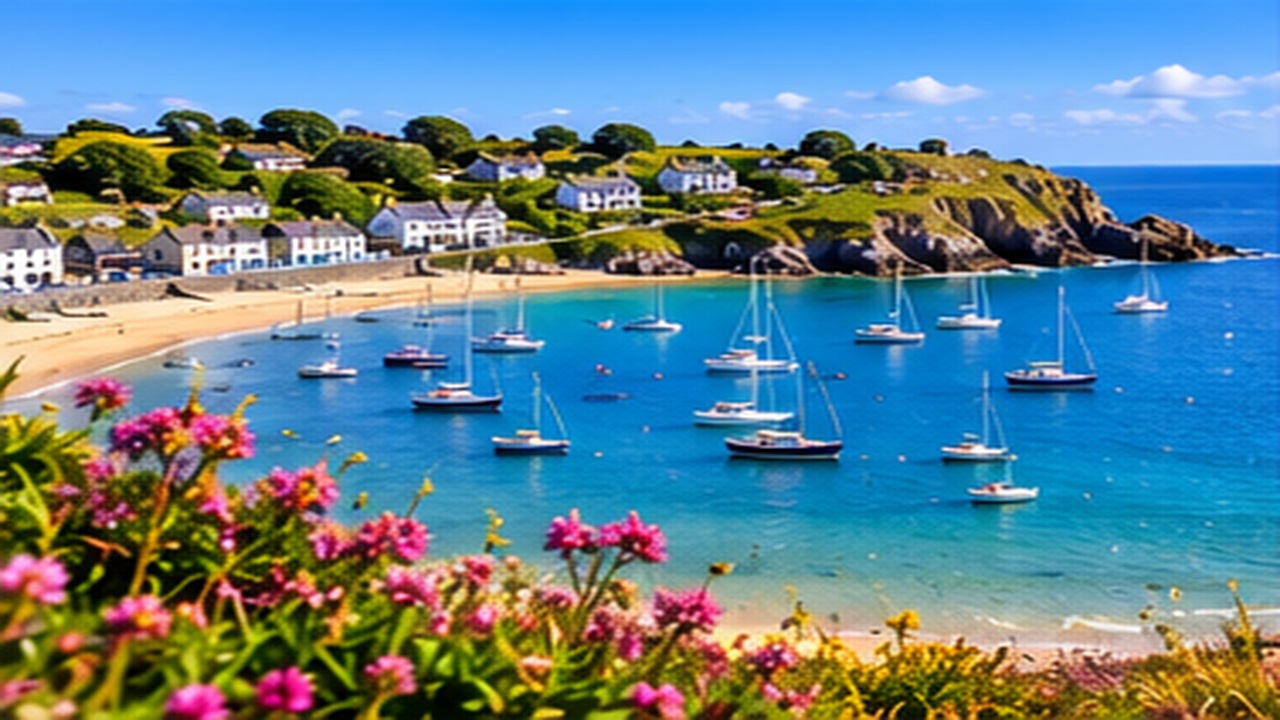 Abersoch coastline and beach