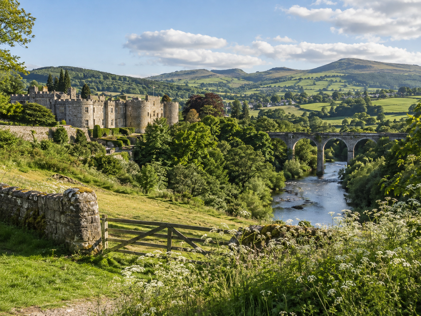 Countryside around Chirk in North East Wales