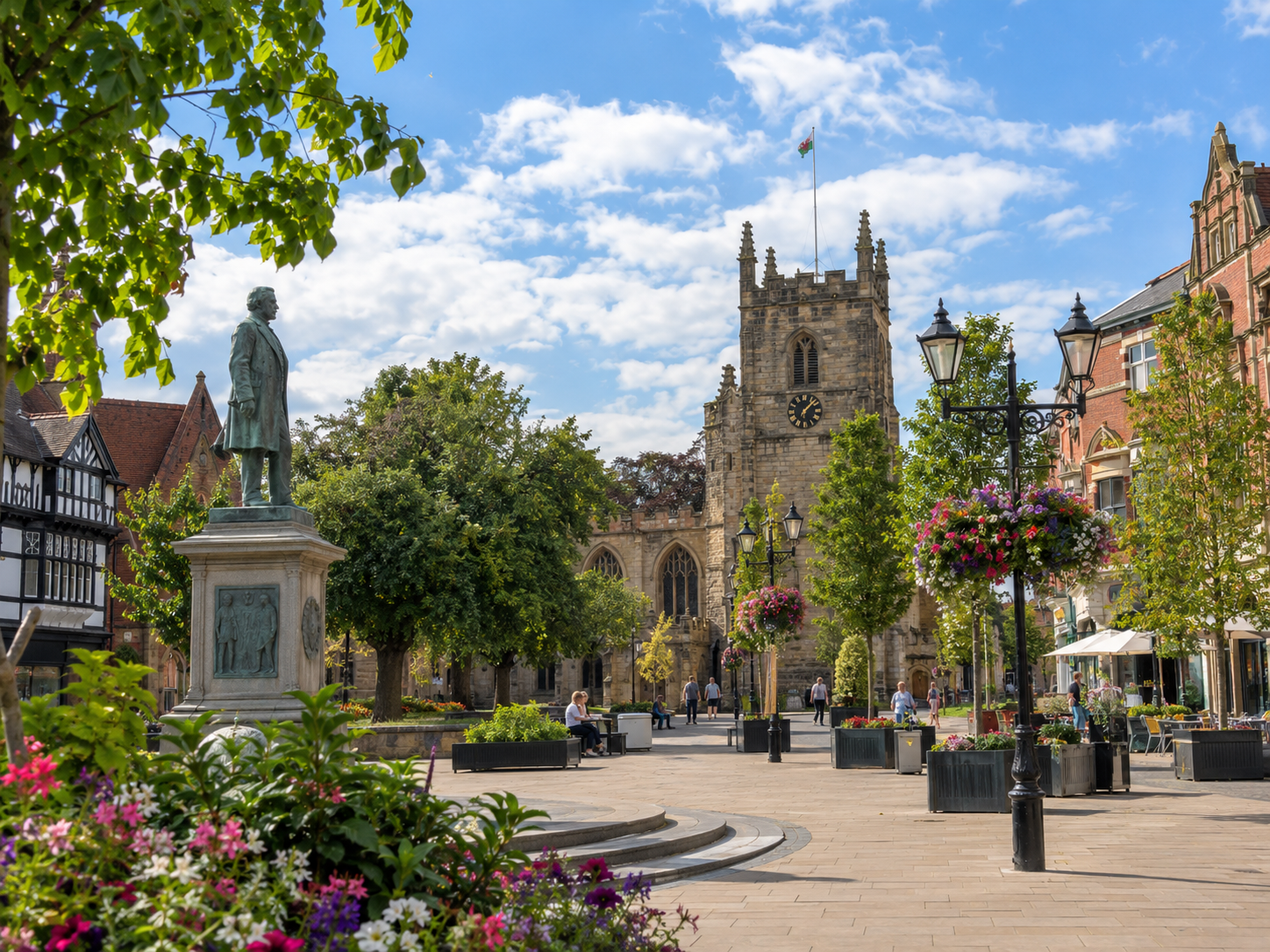 Wrexham city and North East Wales