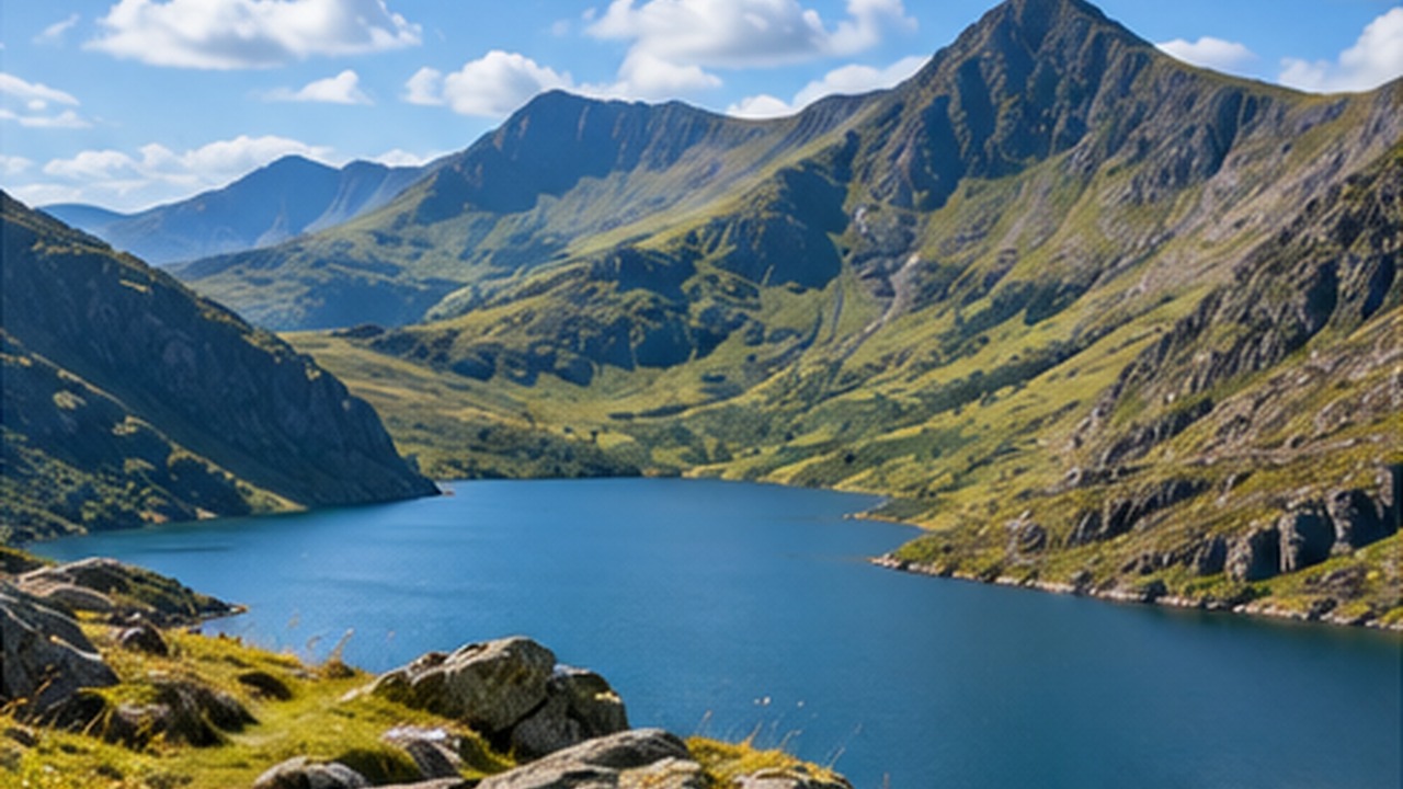 Mountain countryside in Eryri Snowdonia
