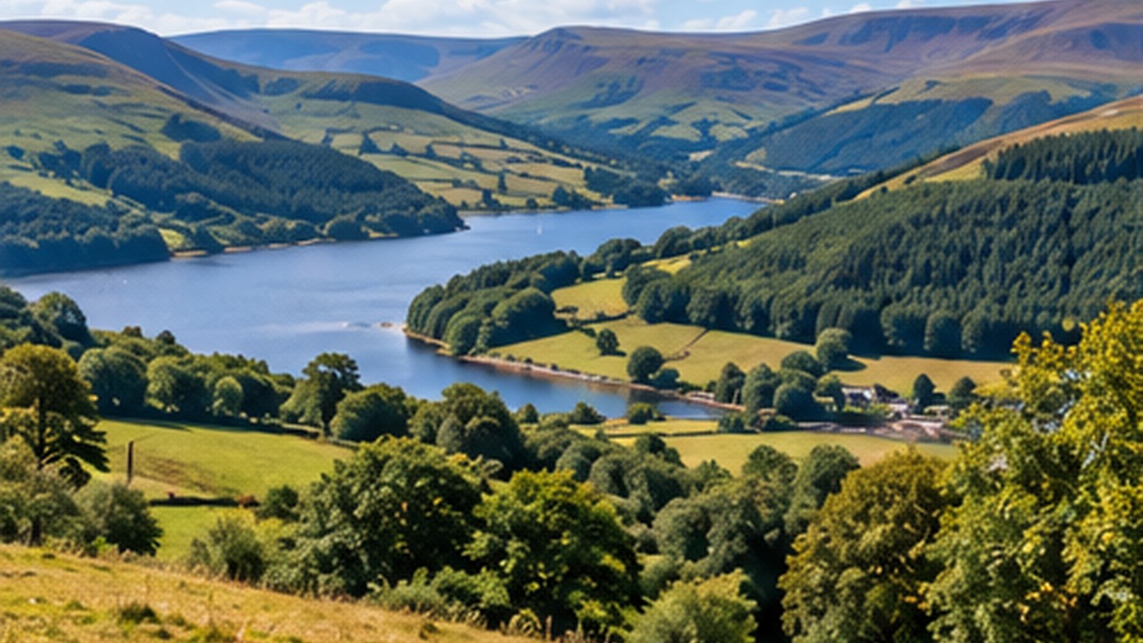 Open countryside in Mid Wales