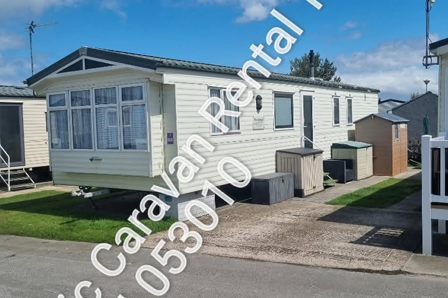 Exterior of the static caravan at Golden Gate Towyn