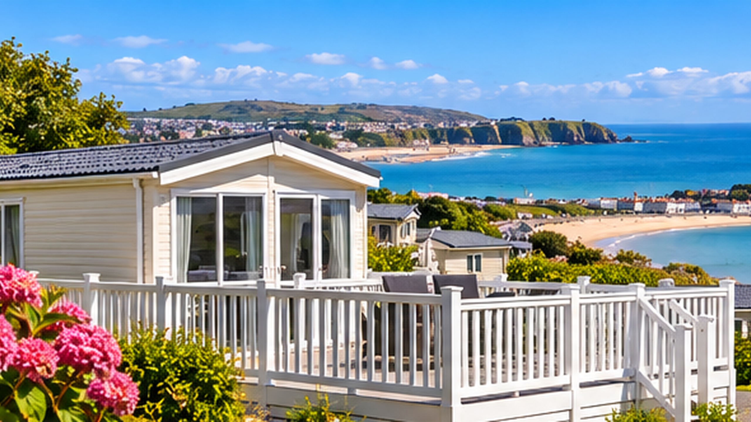 Static caravan holiday park near the Welsh coast