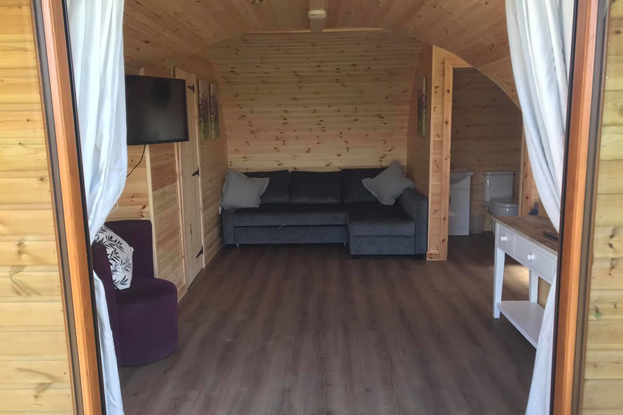 Open-plan living area inside The Cennen
