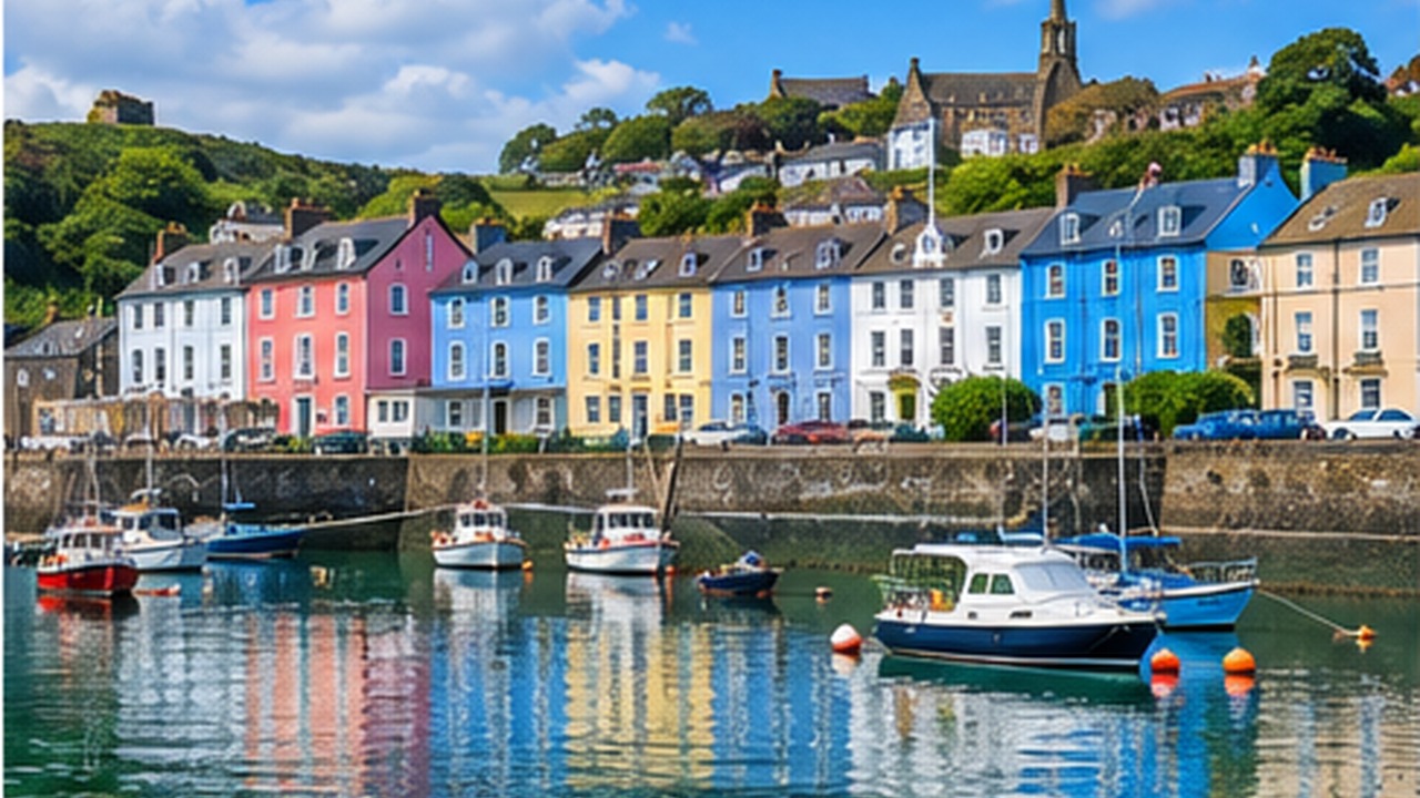 Aberaeron harbour on the West Wales coast