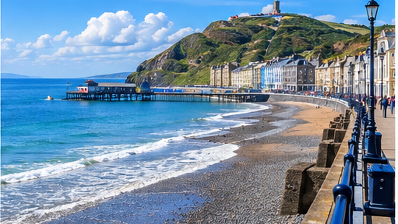 Aberystwyth seafront in West Wales