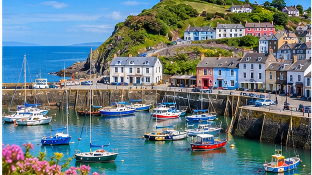 New Quay harbour in West Wales